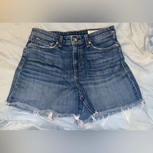 Rag & Bone High Rise Denim Frayed Hem Shorts Size 26